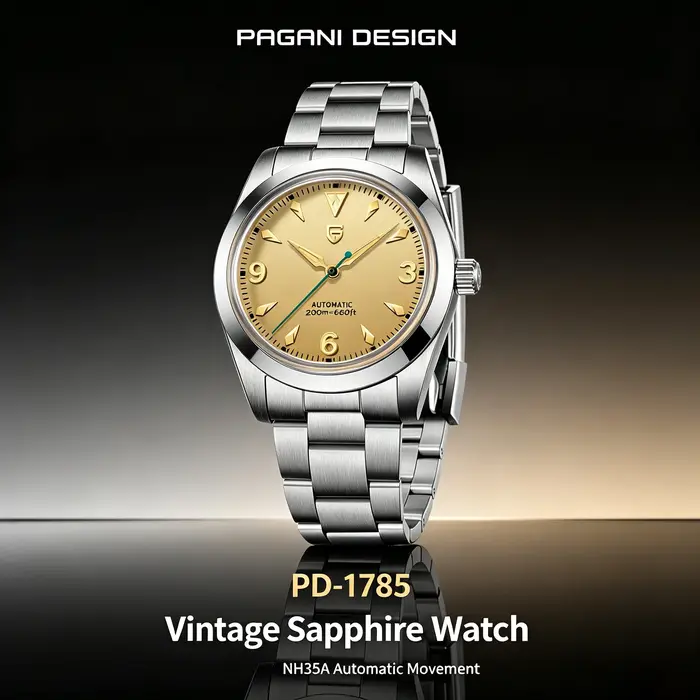 PAGANI DESIGN 2026 Nouvelle montre automatique mécanique pour homme Explorer NH35