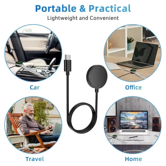 Chargeur USB-C pour Samsung Galaxy Watch 7/6/6 Classic/5/5 Pro/4/4