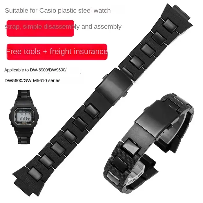 DW5600 bracelet de montre pour Casio g-shock DW6900 DW5000 GWM 5610 bracelet de montre en plastique 