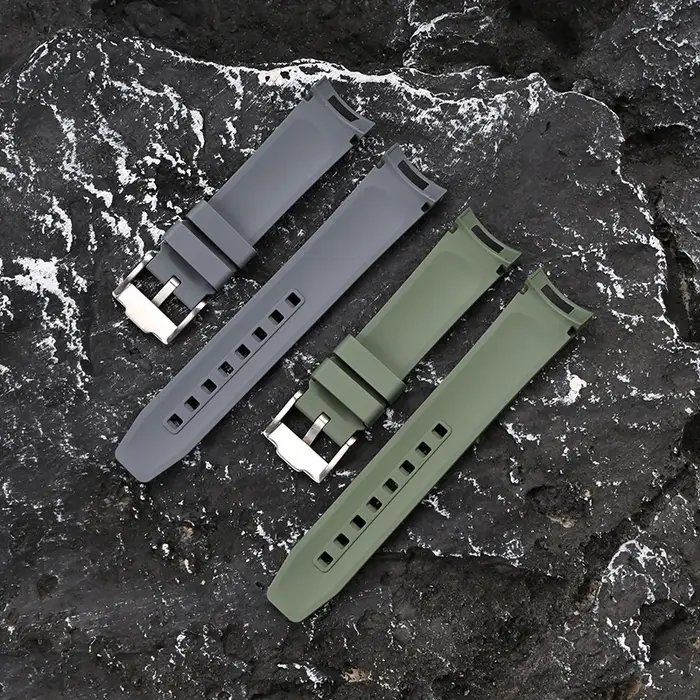 Bracelet en caoutchouc fluoré pour Tudor Black Bay série spécial 20mm extrémité incurvée FKM