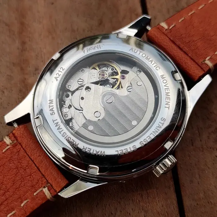 Montre automatique VaKuy tendance clown calibre ST1780 calendrier en cuir pour hommes d'affaires