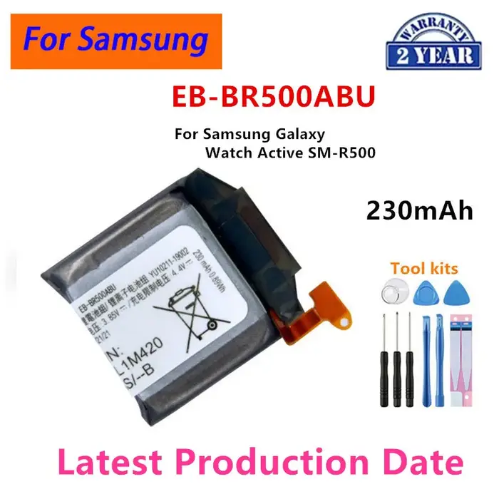 Nouvelle batterie EB-BR810ABU pour Samsung Galaxy Watch Gear S4 42mm/Gear Live/S2 classic/Gear 1/Active 1 2 3/Watch 3/Gear S/Gear 2