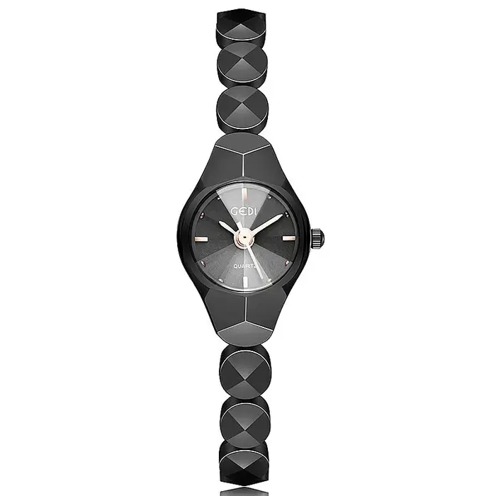 Bleu femmes montre lumière luxe à la mode Bracelet en métal montres