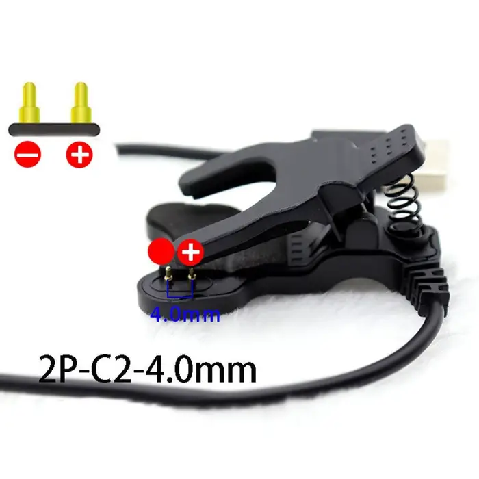 Câble de charge USB 5V universel pour montre connectée avec clip 2 broches/5 broches pour accessoire de chargeur