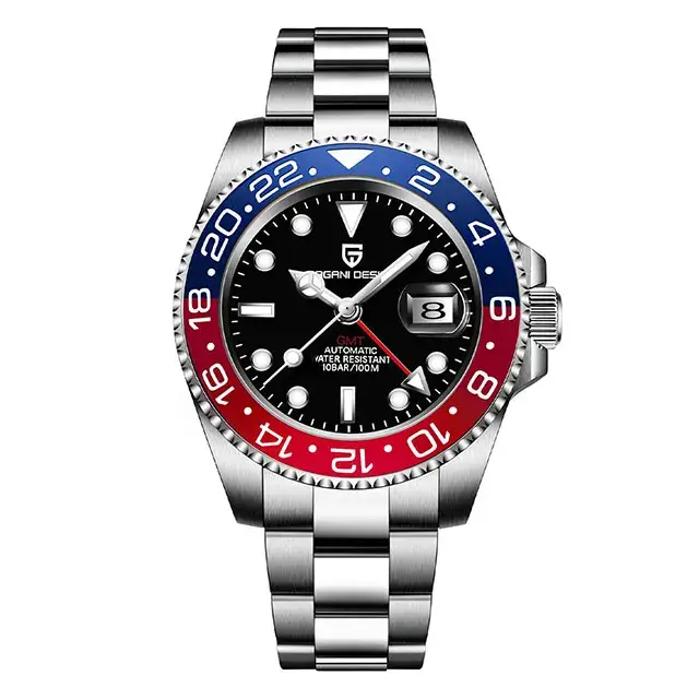 PAGANI DESIGN – montre GMT pour hommes, marque supérieure, 40mm, mécanique, étanche à 100M, automati