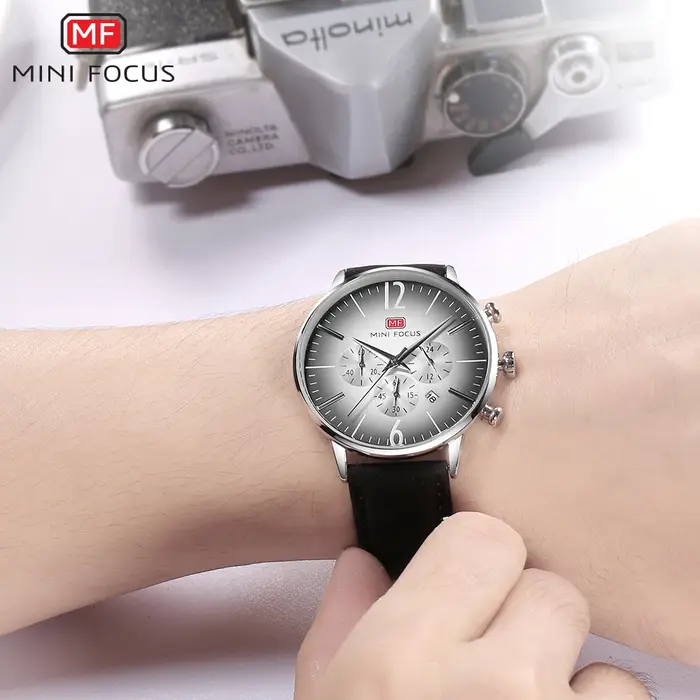 MINI FOCUS mode étanche hommes montres haut de gamme de luxe chronographe Quartz