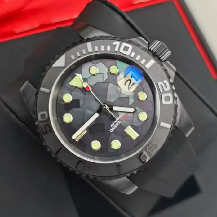 Montre mécanique automatique C NH35 pour hommes, 40mm, boîtier en acier inoxydable avec cristal saph