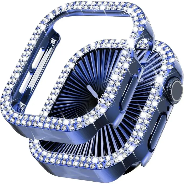 Étui creux en diamant scintillant pour Apple Watch