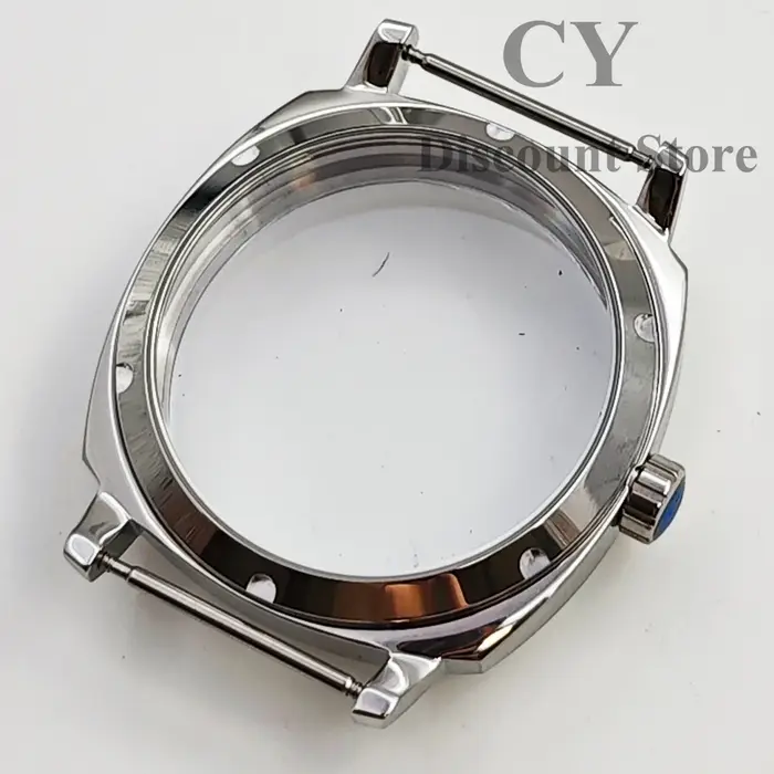 RICHUS ETA6497 Boîtier de montre 42mm en acier inoxydable argenté, verre saphir, compatible avec les mouvements ETA 6497 6498 ST3600, accessoire de montre