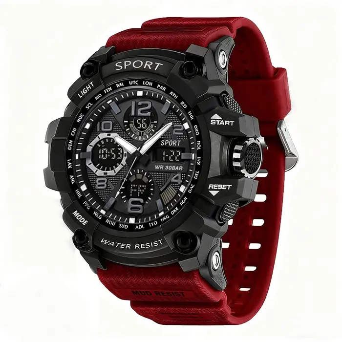 Montre unisexe tendance et à la mode pour adolescents, montre électronique sportive multifonctionnel