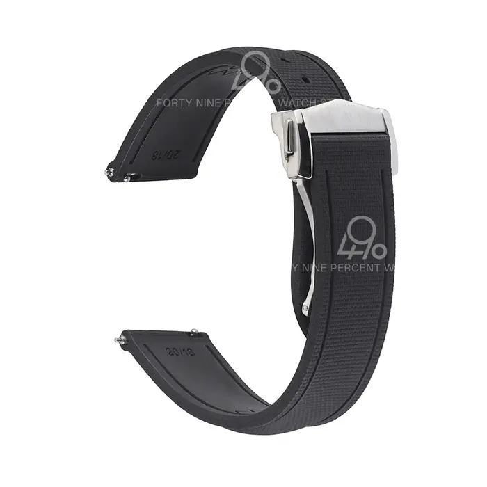 Bracelet universel à dégagement rapide, 20mm 21/22mm, 18/19mm/23mm/24mm, FKM, en caoutchouc, pour Om