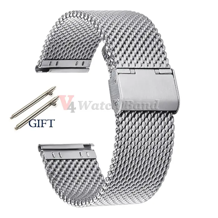 Bracelet milanais en maille 1.0 pour Seiko, 18mm 20mm 22mm 24mm, Bracelet à dégagement rapide pour D