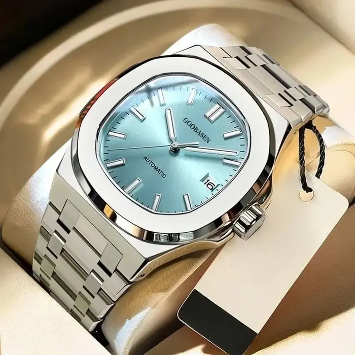 Nouveau 2025 montre automatique pour hommes lumineux homme montres bracelet en acier étanche