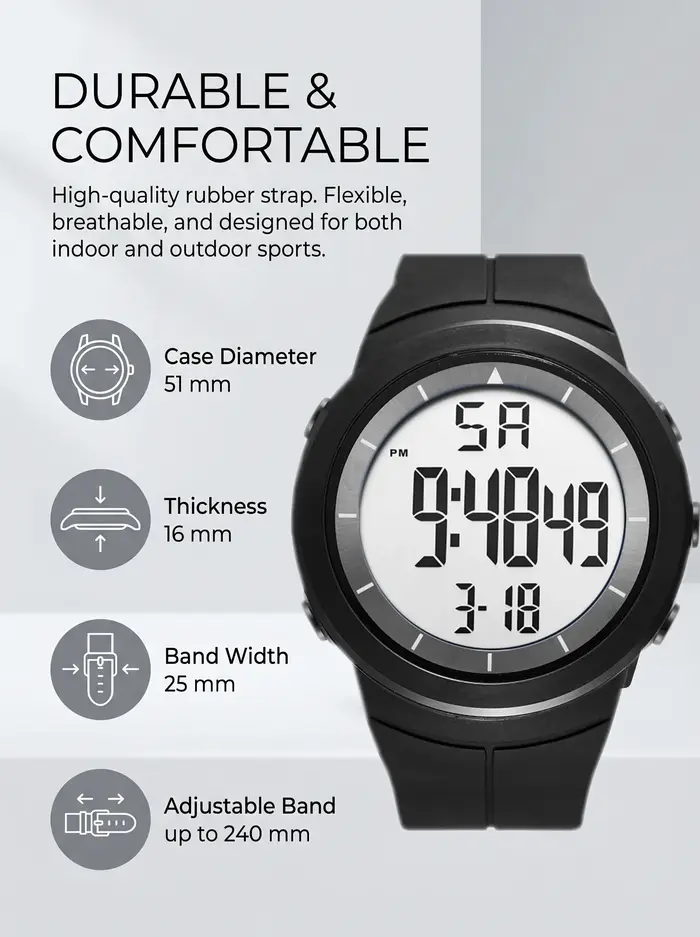 Montres numériques pour homme OHSEN