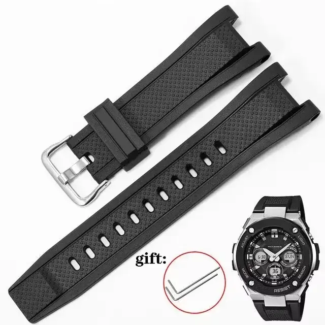 Bracelet d'accessoires de montre en Silicone pour Casio G SHOCK série GST GST-210/W300/400G/B100, Br
