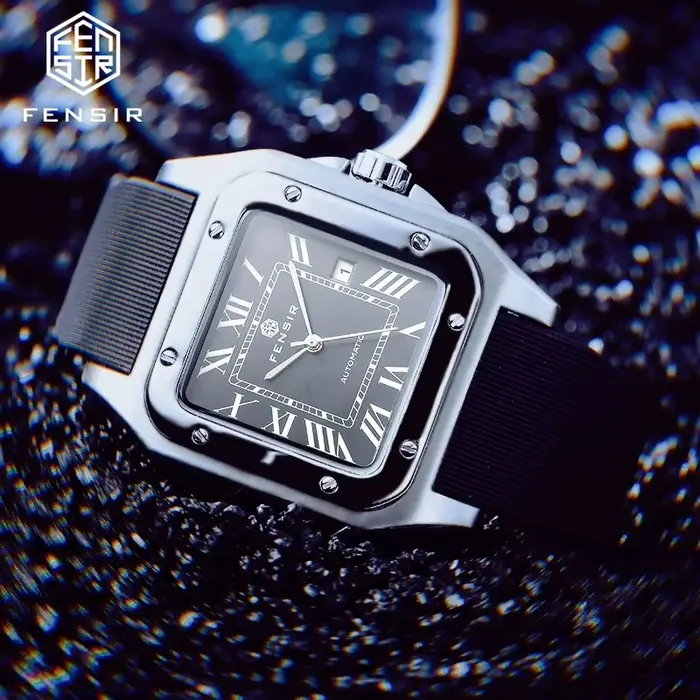 Nouvelle montre carrée pour hommes d'affaires