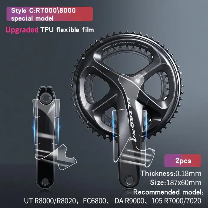 Film de protection universel pour manivelle de vélo de route