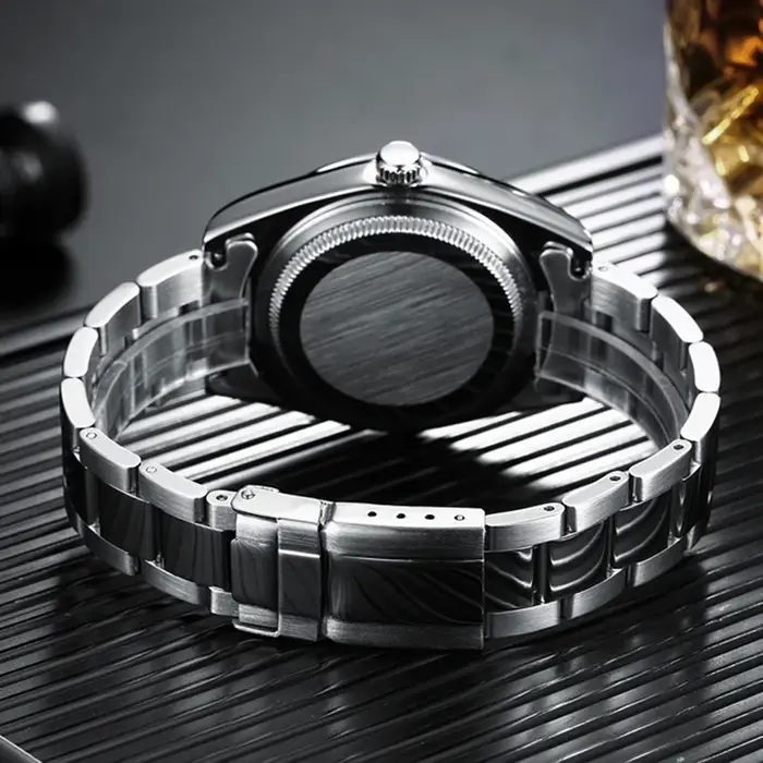 Montres automatiques pour hommes mécanique auto vent acier inoxydable luxe rouge jaune bleu vert arc-en-ciel 41mm Reloj Hombre Baratos