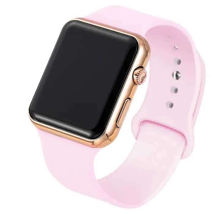 Mode Sport montre numérique pour femmes hommes carré montres LED décontracté Silicone électronique d