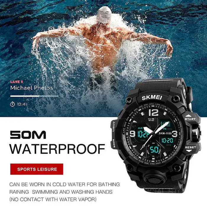 SKMEI Mode Sport Électronique Montres Pour Hommes Antichoc Étanche Numérique