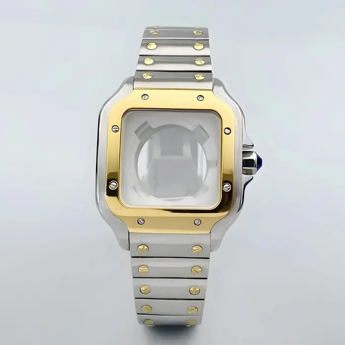 Nouveau boîtier de montre carré NH05 pour femmes, 33.5mm, pour Seiko Santos, accessoires de mouvement NH05/06, adapté au cadran de 23.5mm, possibilité de personnaliser le logo
