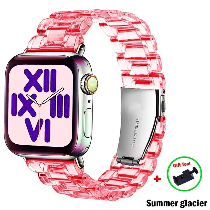 Bracelet à maillons + outil pour bracelet Apple Watch 44mm Ultra 3 2 1 49mm 41MM 45MM 40mm 42-46mm, 