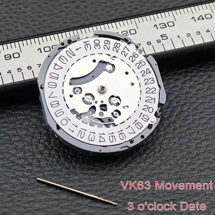VK63A VK63 mouvement à Quartz Date à 3 heures chronographe montre
