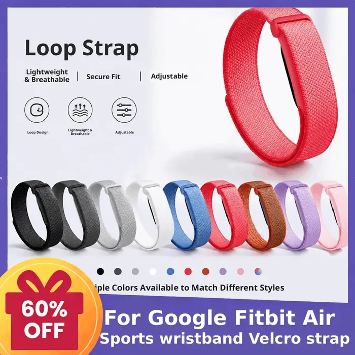 Bracelet de sport en nylon tressé pour Google Fitbit Air