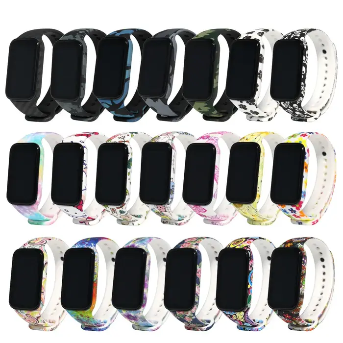 Bracelet de rechange en silicone imprimé pour Xiaomi Mi Band 8