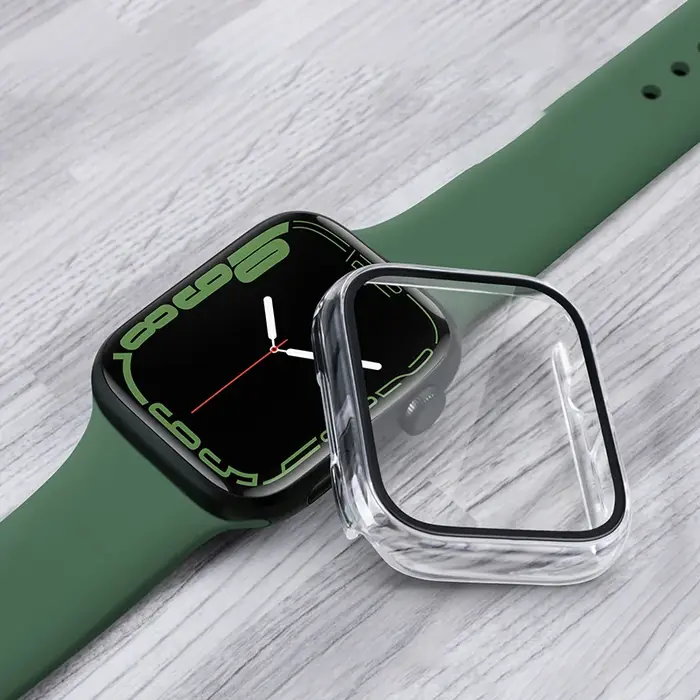 Verre trempé + étui pour Apple Watch 38-40mm 41mm 42mm 44mm 45mm 46mm