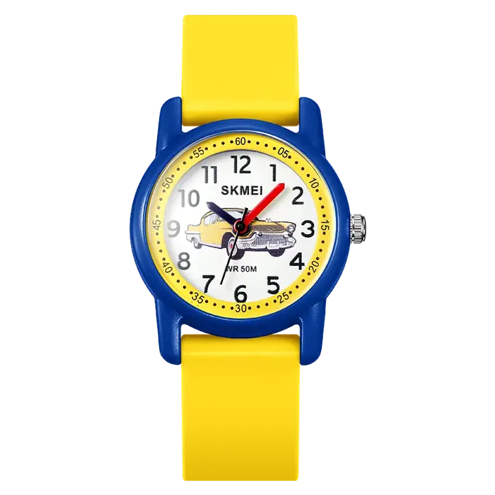 SKMEI-Montres de sport étanches pour enfants, montre-bracelet à quartz, horloge animal mignon, bande