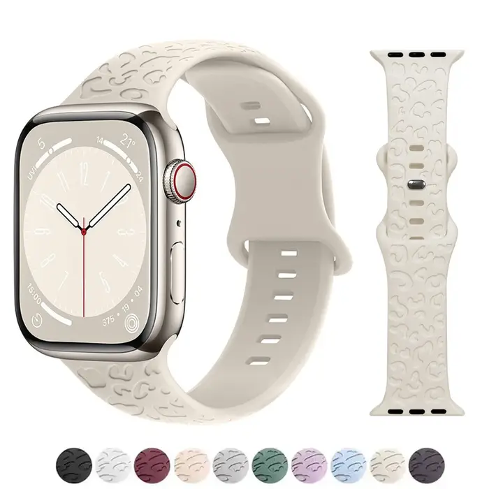 Bracelet léopard gravé pour Apple Watch