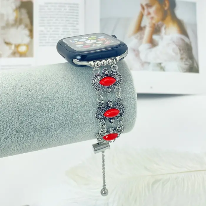 Bracelet en pierre turquoise pour Apple Watch