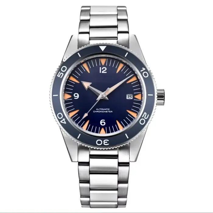 41mm LOGO personnalisé NH35 homme montre hommes montre-bracelet automatique bracelet en acier