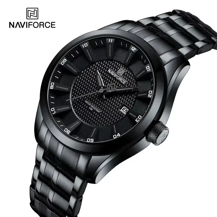 Top marque NAVIFORCE montre pour hommes étanche Quartz affaires décontracté bracelets en acier inoxy