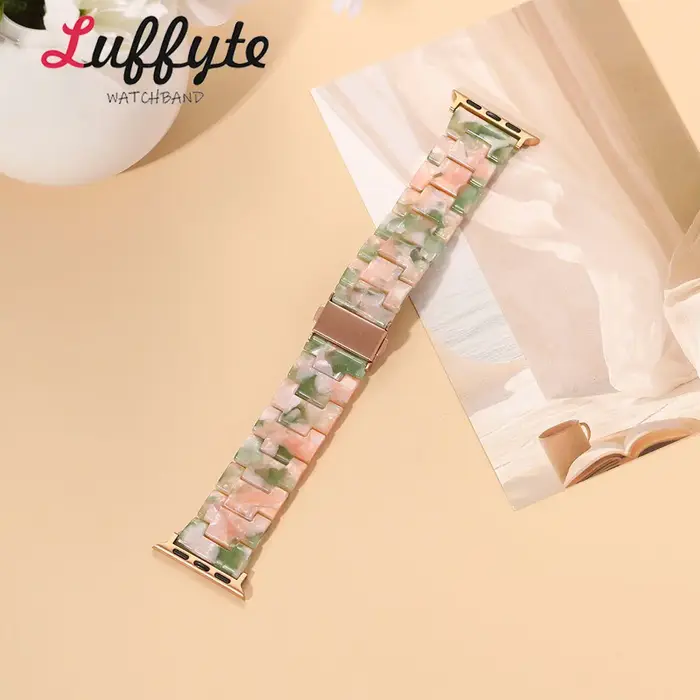 Bracelet en résine pour femmes, pour Apple Watch 1-11 Ultra SE 3 2 1, pour iwatch 38/40/41/42/44/45/