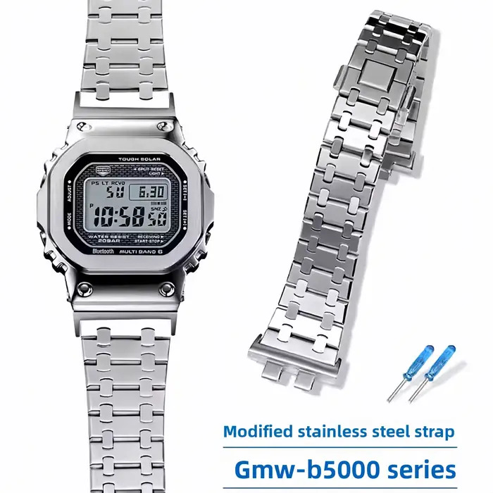 Bracelet en acier inoxydable de haute qualité pour Casio G-SHOCK GMW-B5000 GM-B2100