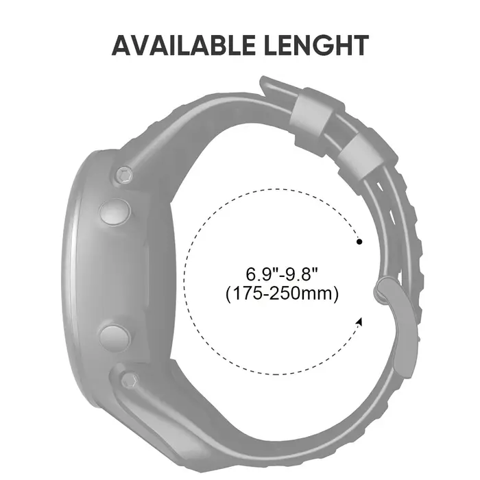 Bracelet de montre en TPU souple pour SUUNTO Ambit 3