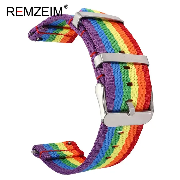 Bracelet en nylon lisse de qualité supérieure pour hommes et femmes, bracelets de montre à dégagemen