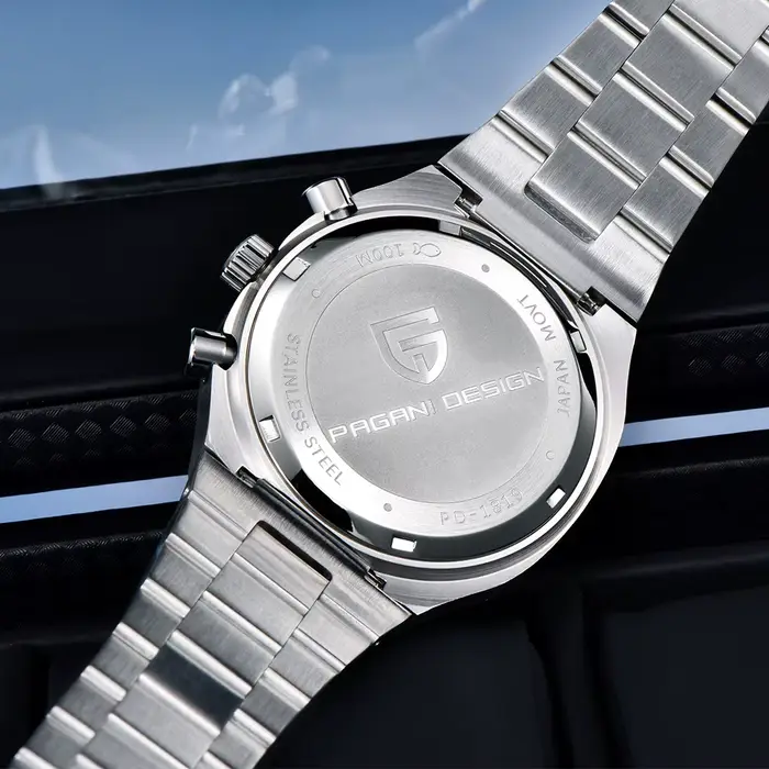 Montre à quartz pour homme PAGANI DESIGN PD1819, mouvement Miyota OS00, testeur de vitesse, saphir, chronographe étanche, Reloj Hombre