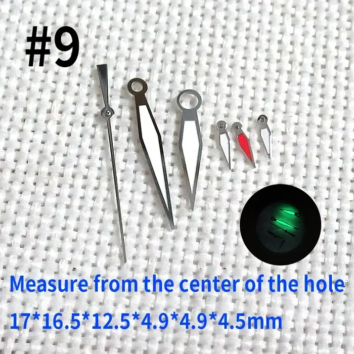 1 jeu d'aiguilles de montre à 6 broches pour mouvement 7750