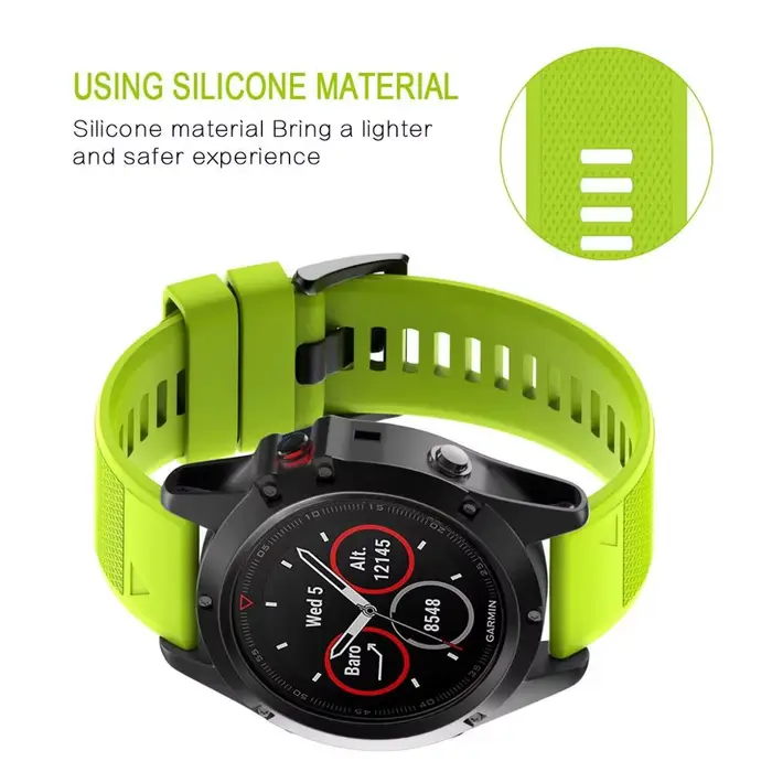 Bracelet de montre en silicone QuickFit pour Garmin, Epix Pro, Isabel 2, 7, 7X, 6, 6X, Pro 5, 5X, 22mm, 26mm, 47mm, 51mm