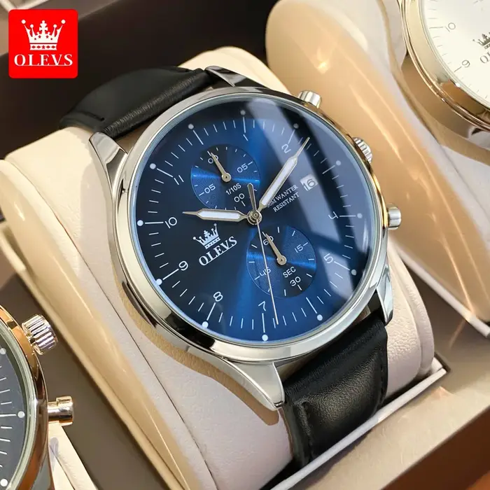 OLEVS Original hommes montres haut de gamme chronographe montre à Quartz