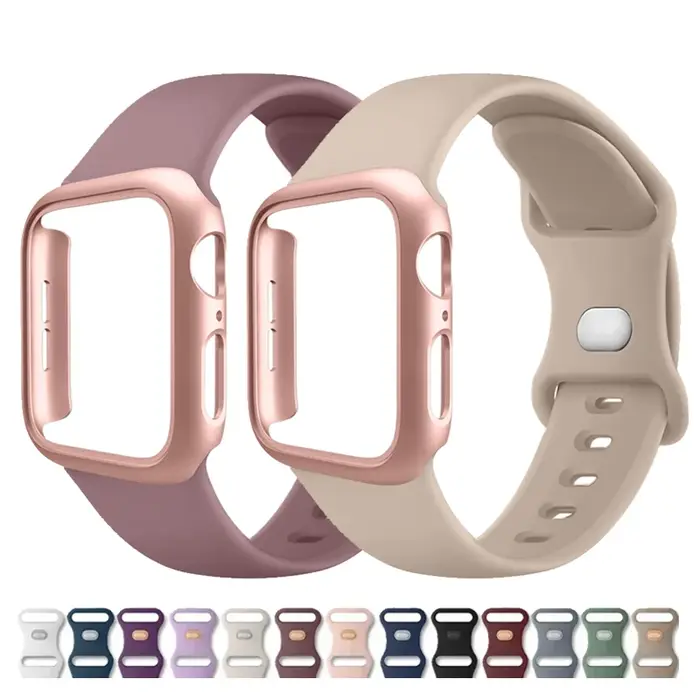 Boîtier PC + bracelet en Silicone pour Apple Watch 10 9 8 7 6 5 4 Ultra 49mm
