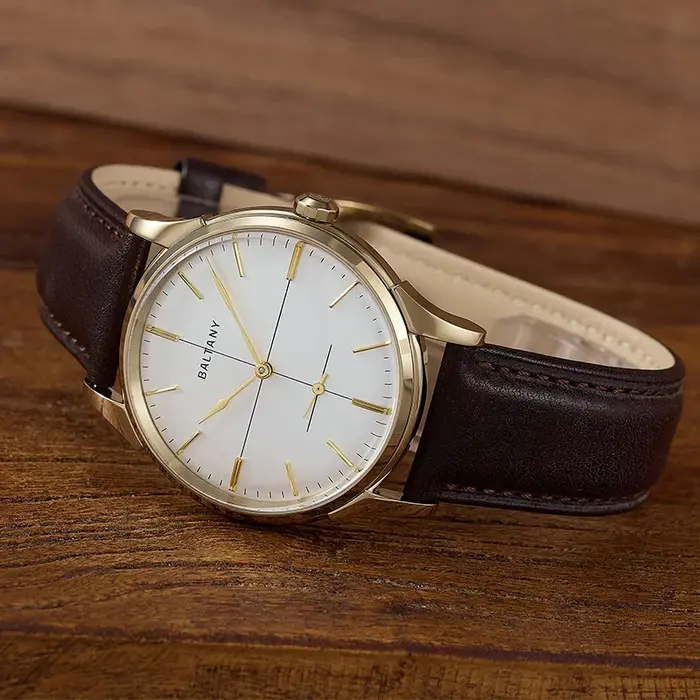 Baltany hommes PIlot montre 38.5mm rétro mécanique montre-bracelet saphir 50m étanche petit deuxième cadran ST1701 ST1700