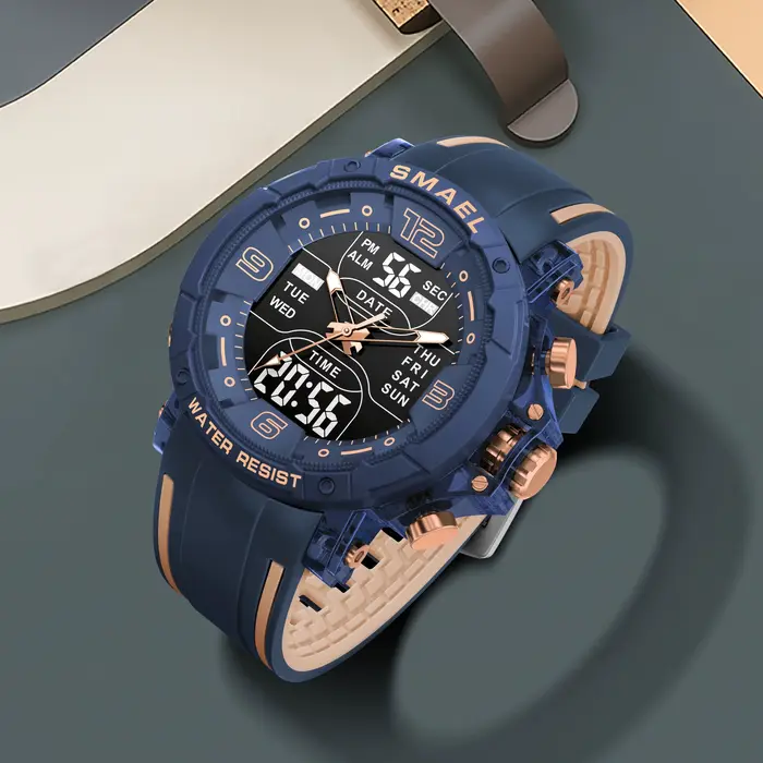 SMAEL marque 8140 étanche livraison directe montre réveil veilleuse jeune mode affaires Quartz Sport montres