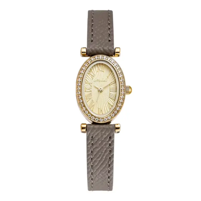 Montre pour femmes Reloj Mujer pour filles, cadran ovale, bracelet en cuir véritable, montre-bracele