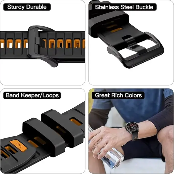 Bracelet de montre Fenix8 1:1 pour Garmin Fenix 8 Pro 47mm 51mm E 7 7X 6 6X 5 5X/Epix Pro/Enduro 3/970 QuickFit 22mm