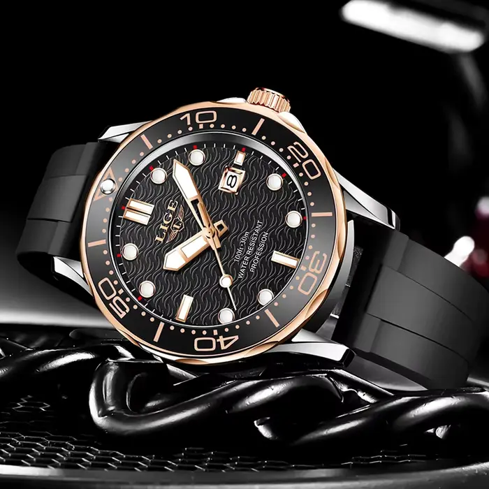 2025 LIGE nouvelles montres pour hommes d'affaires montre de plongée de luxe pour hommes étanche Dat