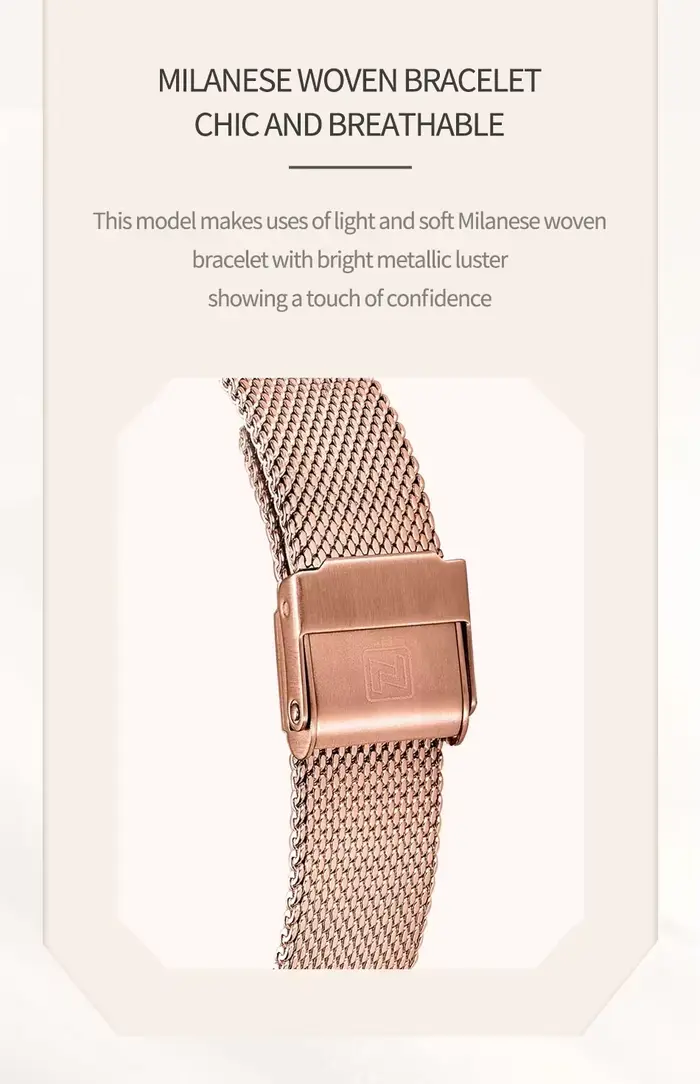 Montre-bracelet ultra fine à quartz pour femme